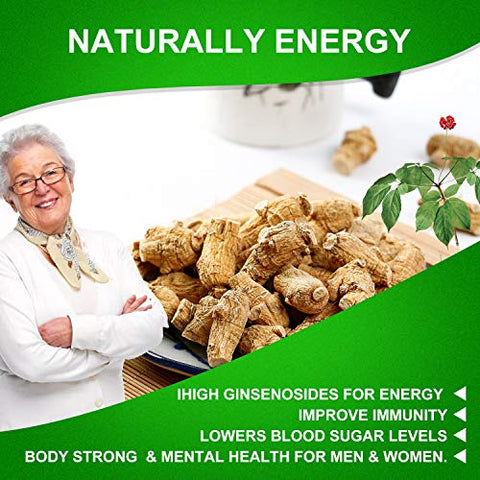 DABC OAK LAND - Ginseng Americano em Fatias de Wisconsin (Raiz de Ginseng em Fatias) – Cultivado em Wisconsin! Ideal para Chá de Ginseng! Benefícios para a Saúde! (Fatias de Ginseng Americano (Pequenas e Redondas), 2g)