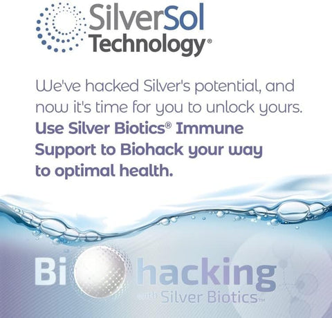 American Biotech Labs - Silver Biotics Nano SilverSol Ag₄O₄ 10 PPM – Suporte Imunológico | Bio-Hacking Natural | 946 ml (Pack de 2)