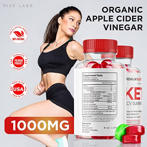 rize labs - (3 Pacotes) Gomas Premium Blast Keto ACV – Fórmula Avançada para Perda de Peso com Vinagre de Maçã – Gomas Gerenciadoras de Peso – Máximo de Resultados