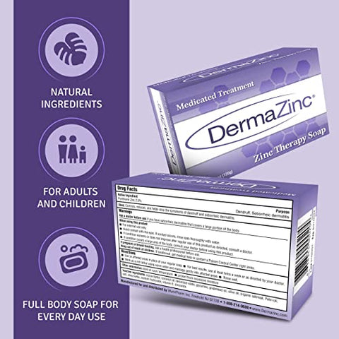 Sabonete Terapêutico DermaZinc com Zinco 120g – Pack com 3 Barras