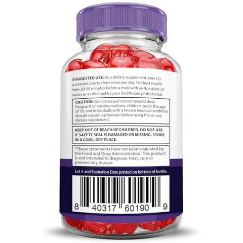 Justified Laboratories - (5 Pacotes) Gomas Bio Lyfe Keto ACV Fórmula Avançada 1000MG Biolyfe Keto Gomas Vinagre de Maçã Formulado com Romã Suco de Beterraba B12 Vegano Não GMO 300 Gomas