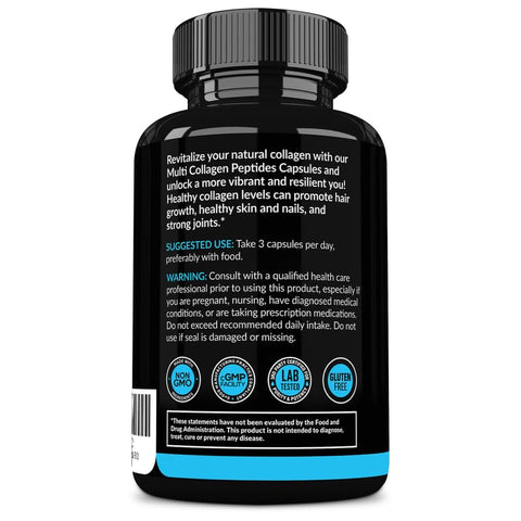 AMPLICELL - Pílulas de Colágeno Multi para Mulheres – Absorção Rápida de Suplementos de Colágeno para Mulheres