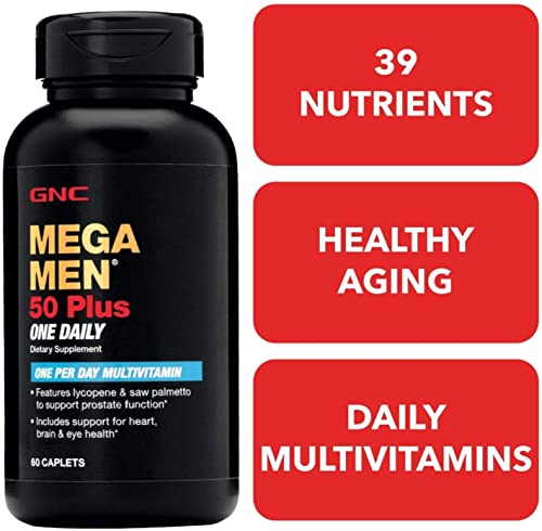 Mega Men 50 Plus One Daily – Suplemento para Homens Acima de 50 anos, 60 cápsulas - GNC