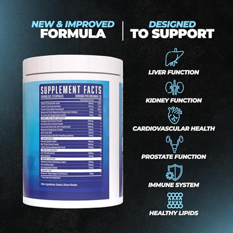 Huge Supplements - Defend Cycle Support – Suplemento Mais Completo – 60 cápsulas – 1200mg