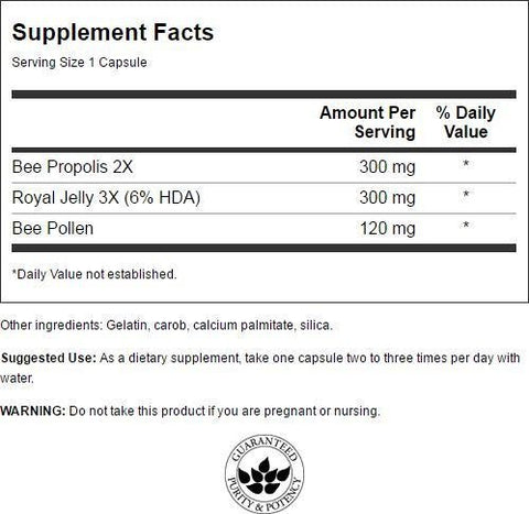 Swanson Ultra - Swanson Royal Jelly Propolis Complex – 60 Cápsulas | Complexo de Geléia Real e Própolis