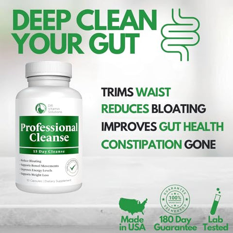 DR VITAMIN SOLUTIONS - Queimador de Gordura Termogênico, Limpeza de 15 Dias, Eliminação de Água, Perda de Peso para Mulheres – Marca do Produto
