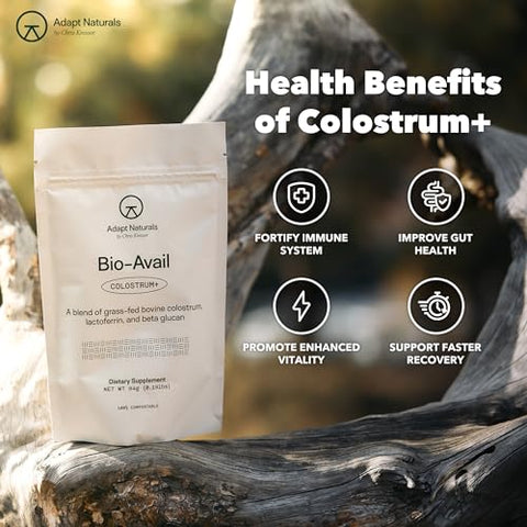ADAPT NATURALS BY CHRIS KRESSER - Adapt Naturals – Suplemento de Colostro com Lactoferrina – Reforço Imunológico – 60g