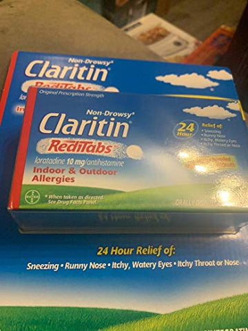 AZZUTORK - Claritin RediTabs 24 Horas Não Sonolento para Alergia, 10 mg, 60 comprimidos