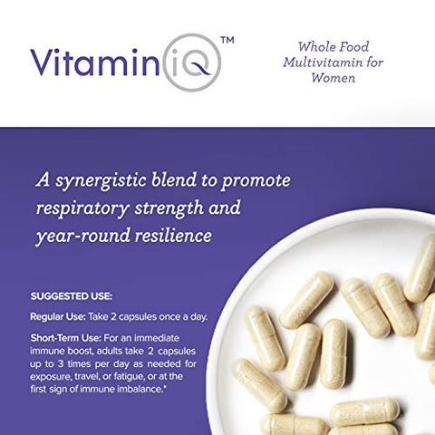VitaminIQ - Suplemento Imunológico com Vitamina C e Zinco, Sabugueiro Sambucus, Vitamina D3, Glutationa, Cápsulas de Equinácea – Impulsionador Natural do Sistema Imunológico – Suplementos Herbais Veganos
