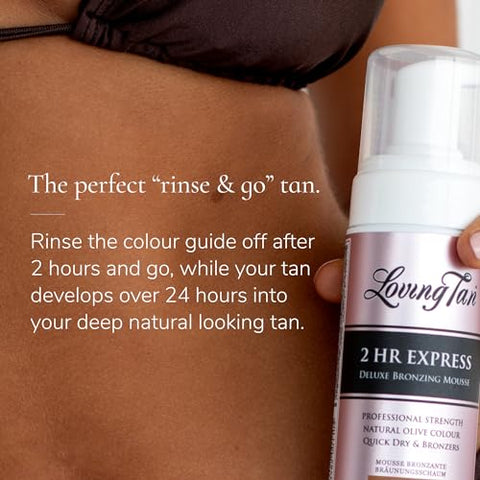 Mousse Express 2 HR Dark – Bronzeado Perfeito, Natural e Profissional – Até 5 Aplicações por Frasco – Cruelty Free - Loving Tan