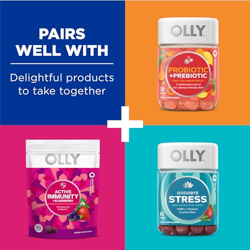 Gummy Active Immunity Elderberry 45 Gummies – Multivitamínico Masculino A, C, D, E, B, Licopeno, Zinco, 90 Unidades - OLLY