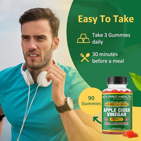 Promethean Wellness - Gummies de Vinagre de Maçã Sem Açúcar  Golo – Detox Keto Avançado – Baixo Carboidrato – Limpeza Detox – 60g