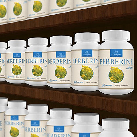 Premium Berberine – 1200mg por Porção – Suplemento de Berberina HCL – Suporte Imunológico – 60 Cápsulas - Sunergetic