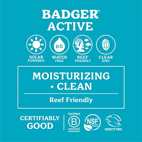 Protetor Solar Mineral Badger SPF 30, Natural com Óxido de Zinco, Ingredientes Orgânicos 98%%, Seguro para os Recifes, Amplo Espectro, Resistente à Água, Sem Fragrância, 85 ml (2 Unidades)