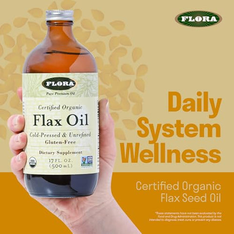 Óleo de Linhaça Orgânico Certificado Flora – Extraído a Frio – 100% Natural – 250ml