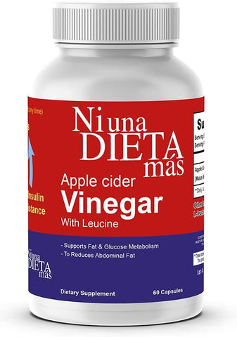 Ni una dieta más - Apple Cider Vinegar Capsules – Redução de Gordura Abdominal – Melhor para Perda de Peso – NI UNA DIETA MÁS