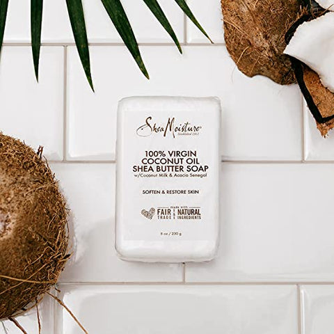Sabonete em Barra de Manteiga de Karité, Cuidados com a Pele para Limpeza e Suavização – 200g - SheaMoisture