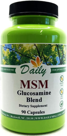 Daily Manufacturing - Blend MSM Glucosamina Diária (MSM, Glucosamina Vegana, Vitamina C) – 100g