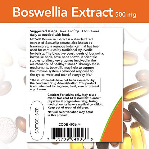 NOW Foods - Now Foods Extrato de Boswellia 500 mg Softgels, 90 Unidades x 2 – Compre Online