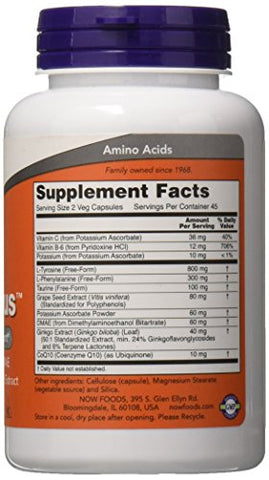 NOW Foods - Now Foods True Focus – 90 Cápsulas Vegetais (2 Pacotes) – Melhore sua Concentração e Foco Mental | Composto por Ingredientes Naturais | Marca Now Foods