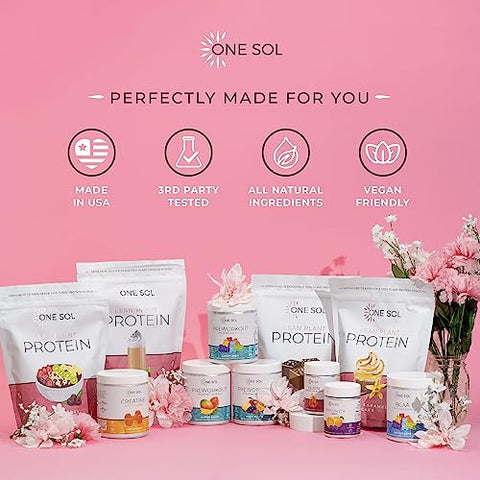 Lean Horchata: Proteína em Pó Vegetal, Baixo Carboidrato, Sem Glúten, Sem Lactose, Sem Açúcar Adicionado, Livre de Soja, Não-OGM, 100% à Base de Plantas - One Sol