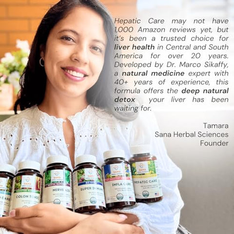 Sana Herbal Sciences - Sana Herbal – Limpeza do Fígado com 3 Elementos – 100% Natural – 60 cápsulas