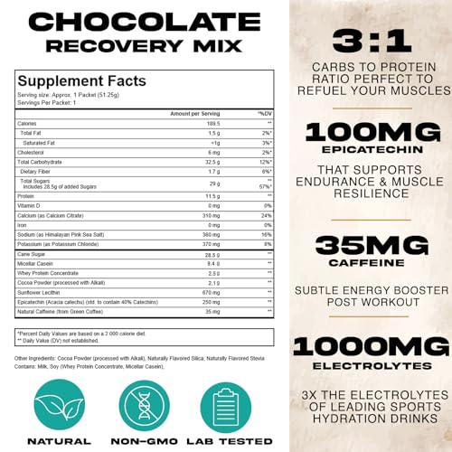 Freak Shake - Pó de Recuperação Pós-Treino (Chocolate) – Bebida de Treinamento de Resistência com Alto Teor de Carboidratos – Eletrólitos, Mistura Completa de Proteínas, Suplemento de Recuperação Muscular com Bio-Nutrientes – 12 Porções Individuais