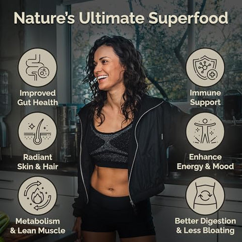 Fasted Athlete - Suplemento de Colostro para Saúde Intestinal, Pó de Colostro de Animais Alimentados com Pasto, 50%% IgG, Pele