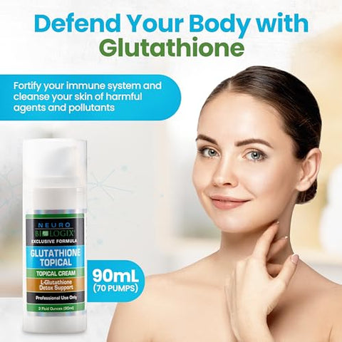Neuro biologix - Glutationa Tópica Mestre Antioxidante – Fórmula com L Glutationa, Vitamina E, B12 | 30ml