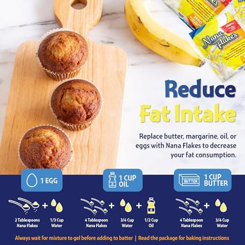 Nutritional Designs - Nana Flakes: Pó Alimentar Médico de Banana Pura 100% – Reduza a Ingestão de Gordura