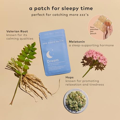 Adesivo Natural para Dormir com Melatonina, Lúpulo, Raiz de Valeriana – 24 Adesivos - The Good Patch
