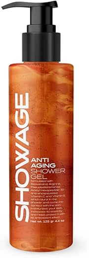 SHOWAGE - Gel de Banho Anti Aging, Limpeza Hidratante para o Corpo, Sabonete Líquido Anti Aging, Limpeza e Firmeza para o Corpo, 125 ml (1)