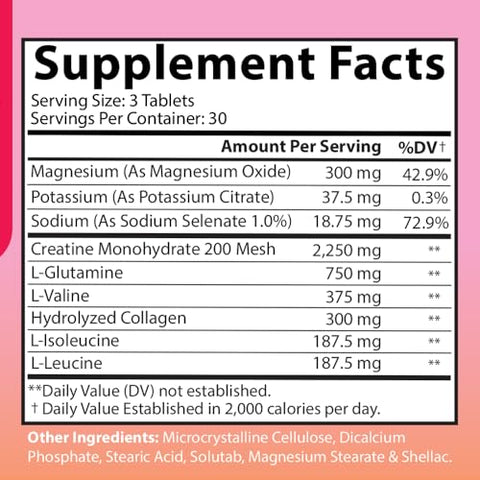 Angry Supplements - Melhores Tablets BBL para Ganho de Glúteos – Creatina para Resultados Incríveis (500g)