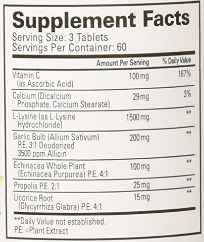 Super Lysine 180 Cápsulas – Reforço Imunológico com L-lisina e Vitamina C - Quantum