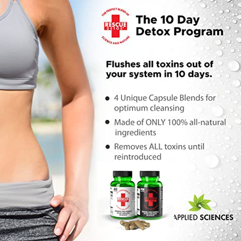 Rescue Detox - Kit Detox Plus Rescue Detox 10 Dias | Elimina Permanentemente Todas as Toxinas | Marca