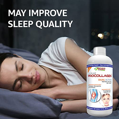Procollagen - Vital Collagen: Suporte Articular, Auxílio para o Sono, Cuidados com a Pele/Peptídeos de Colágeno, Ácido Hialurônico, Glucosamina, Condroitina, Glicina, Magnésio, Boro