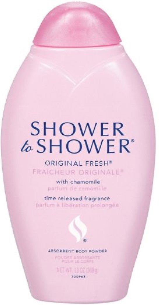 Shower To Shower - Shower to Shower Pó Corporal Absorvente, Original Fresh com Camomila, Frascos de 13 ml (Pack com 4)
