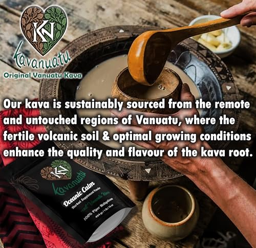Kavanuatu - Vanuatu Kava em Pó Raiz de Kava Suplemento Herbal para Calma – 100g