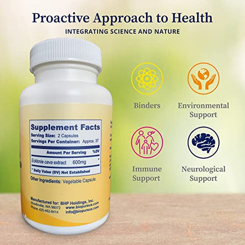 PC-Ecklonia Cava – Extrato Botânico de Algas Marrons Potente Rico em Polifenóis e 71 Minerais Traços que Suportam a Função Neurológica, Circulação e Bem-Estar Geral – 100% Natural e Puro - BioPure