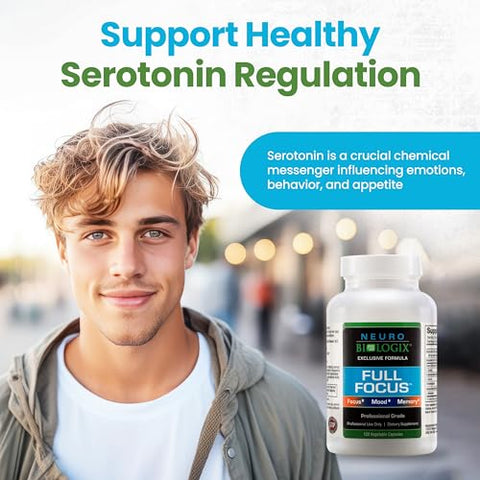 Neuro biologix - Mood Plus – Suplemento Completo de Suporte ao Humor – Auxílio Calmante para Estresse e Suporte à Função Cerebral – 60 cápsulas