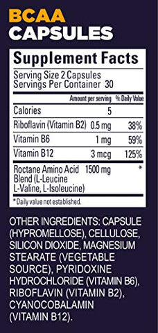 Energy Roctane Ultra Endurance – Cápsulas de Recuperação para Exercícios com Aminoácidos de Cadeia Ramificada e Vitamina B, Informed Choice, Energia para Antes, Durante ou Depois de Qualquer Treino, Frasco com 60 Unidades - GU