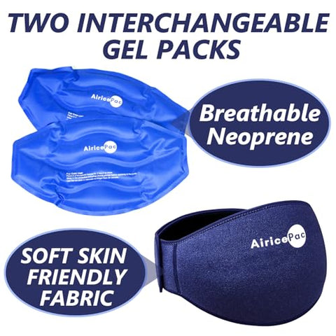 AiricePac - Gel Reutilizável para Alívio da Dor nas Costas, 2 Unidades – Terapia de Compressa Fria para Lesões Lombar, Nervo Ciático, Disco Herniado ou Degenerativo, Cóccix