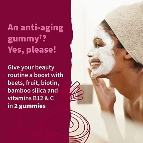 Gomas de Beterraba Orgânica com Pectina, Antioxidantes, Vitamina C e Biotina – 60 gummies - Garden of Life