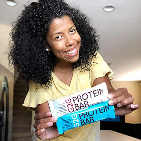 Barra de Proteína G2G, Amantes de Manteiga de Amêndoa, 2-Pack, 1 Caixa de Almôndega de Chocolate de Amêndoa