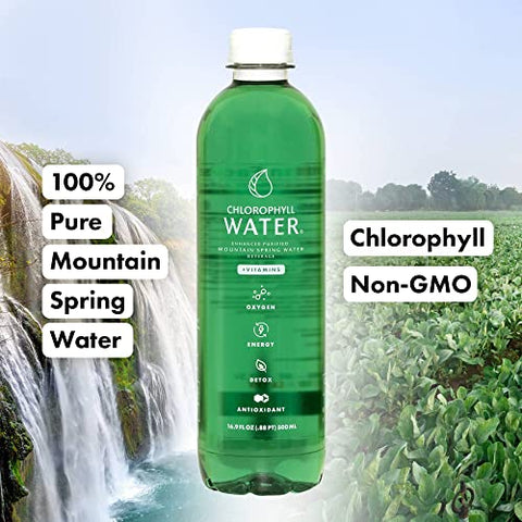 Chlorophyll Water - Água Purificada de Nascente de Montanha com Clorofila Líquida – 100% Natural e Refrescante