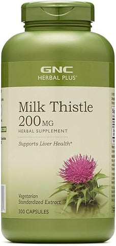 Herbal Plus Cardo Mariano 200mg | Suporte à Função Saudável do Fígado | Vegetariano | 300 Comprimidos - GNC