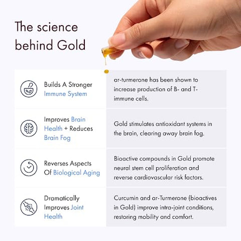 Gold – Cápsulas de Cúrcuma Lipossomal de Grau Médico | 60 unid. | Extrato de Planta Inteira, Entrega por Nanoencapsulação | Suplemento de Curcumina com Pimenta Preta Piperina - Synchro