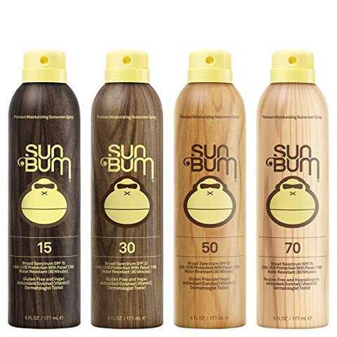 Protetor Solar Sun Bum Original Spray Hidratante FPS 30 | Vegano e Amigo dos Recifes | Octinoxate | 118 ml