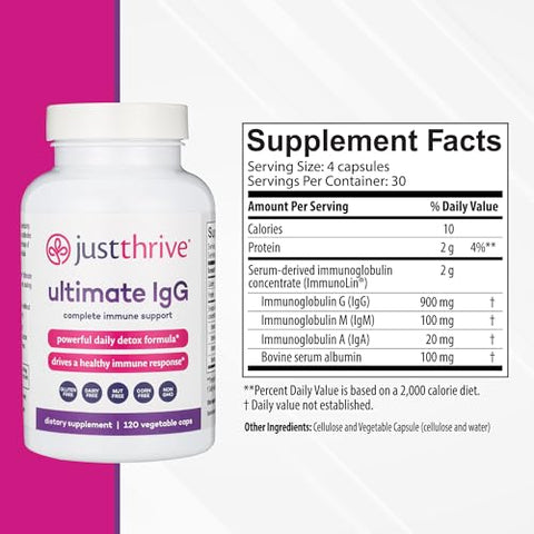 Suplemento de Suporte Imunológico Completo – Fórmula Detox, 120 Cápsulas Vegetais - Just Thrive