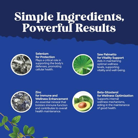 Natures Craft - Saw Palmetto para Homens com Beta Sitosterol – Extrato de Saw Palmetto para Suporte da Próstata e Saúde Masculina | Marca: Prostate Support